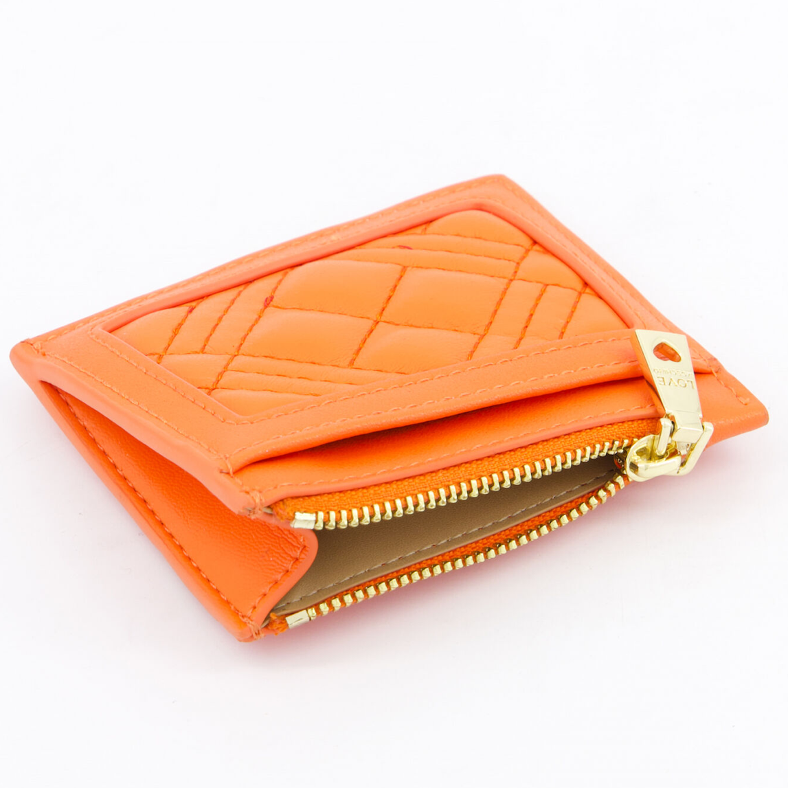 Womens Love Moschino Quilted Cardholder
