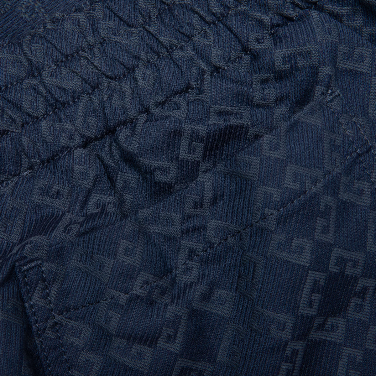 Shiny Monogram 72 Denim Bermuda Shorts - Grey/Blue