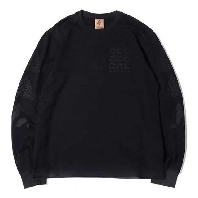 Men's Nike x ACG Logo Printing Sports Pullover Round Neck Long Sleeves T-Shirt CD7657-010