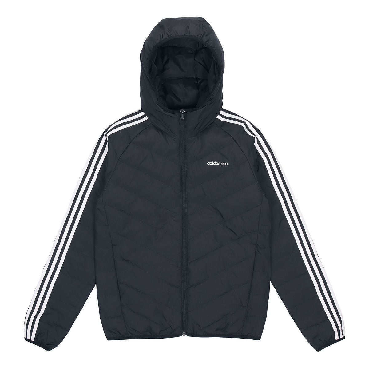 adidas neo M 3s Lw Down Jk Logo Printing Stay Warm hooded Sports Down Jacket Black H45252