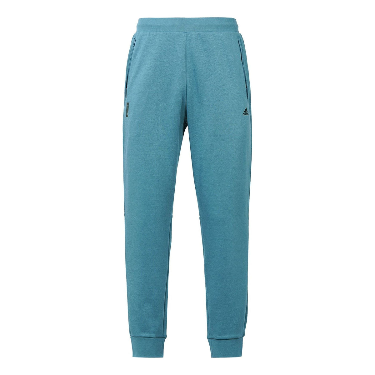 Men's adidas Wj Kn Reg Pnt Martial Arts Series Solid Color Running Sports Bundle Feet Long Pants/Trousers Blue H39292