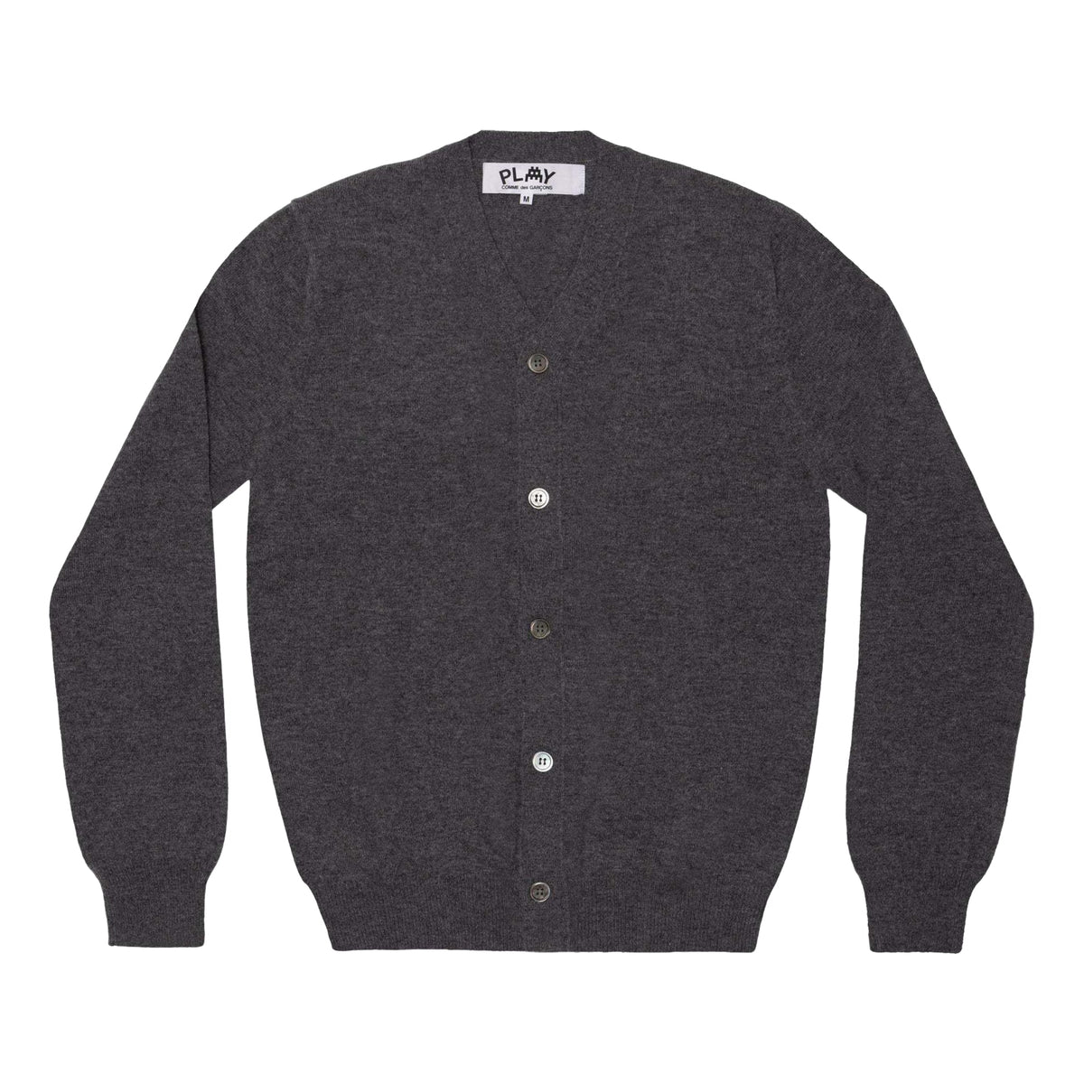 COMME des GARCONS PLAY FW25 x Invader Double Pixel Heart Cardigan 'Gray' AZ-N088-051-3