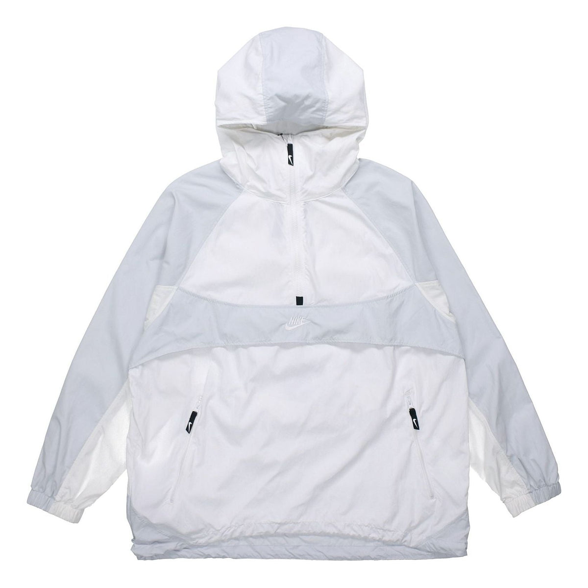 Nike Sportwear Retro Colorblock Loose Half Zipper hooded Pullover Woven Jacket White BV5386-100