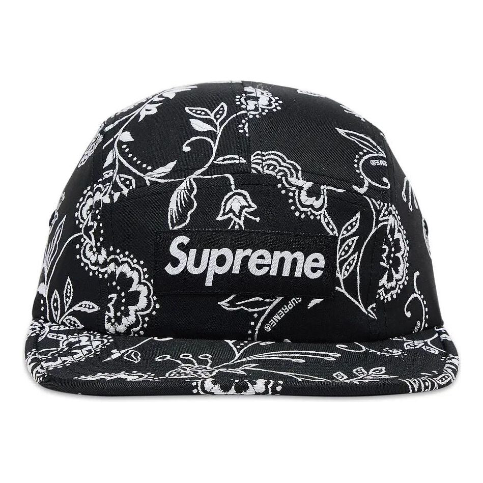 Supreme Floral Jacquard Camp Cap 'Black' SS25H36-BLACK