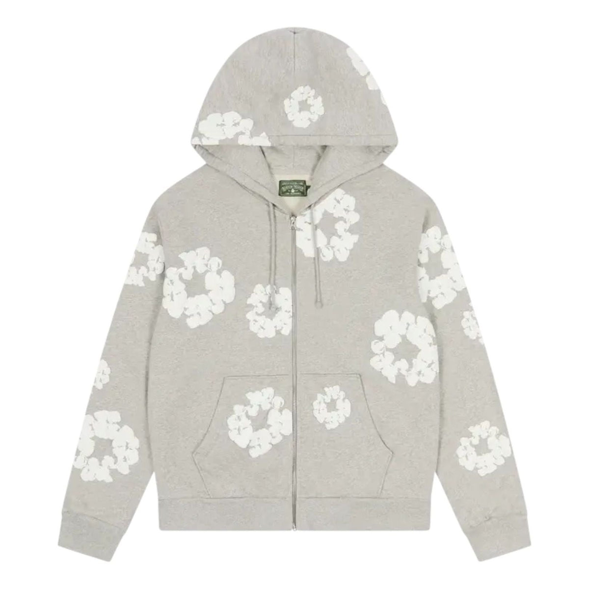 Denim Tears Cotton Wreath Zip Hoodie 'Grey' SS25TZH11412037