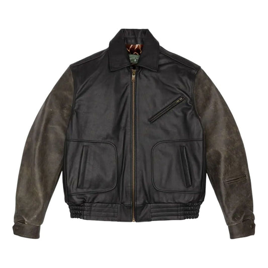 Denim Tears Leather Moto Jacket 'Multicolor' FW25OAL12122143
