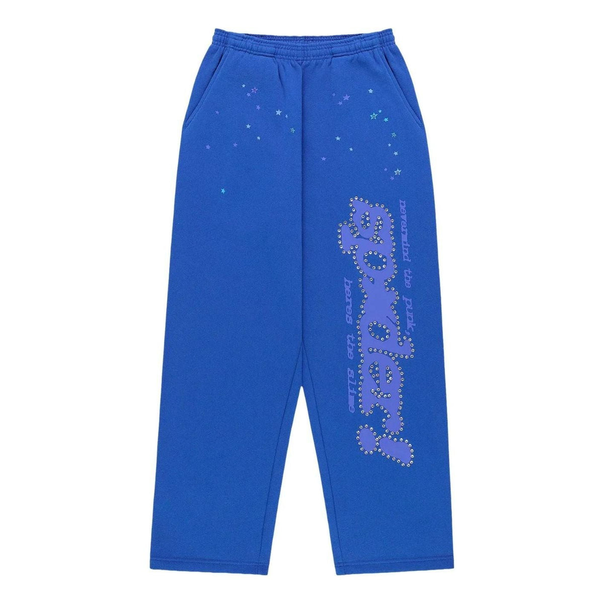 Sp5der Rhinestone Punk V2 Sweatpant 'Blue' SB027SS26BLU