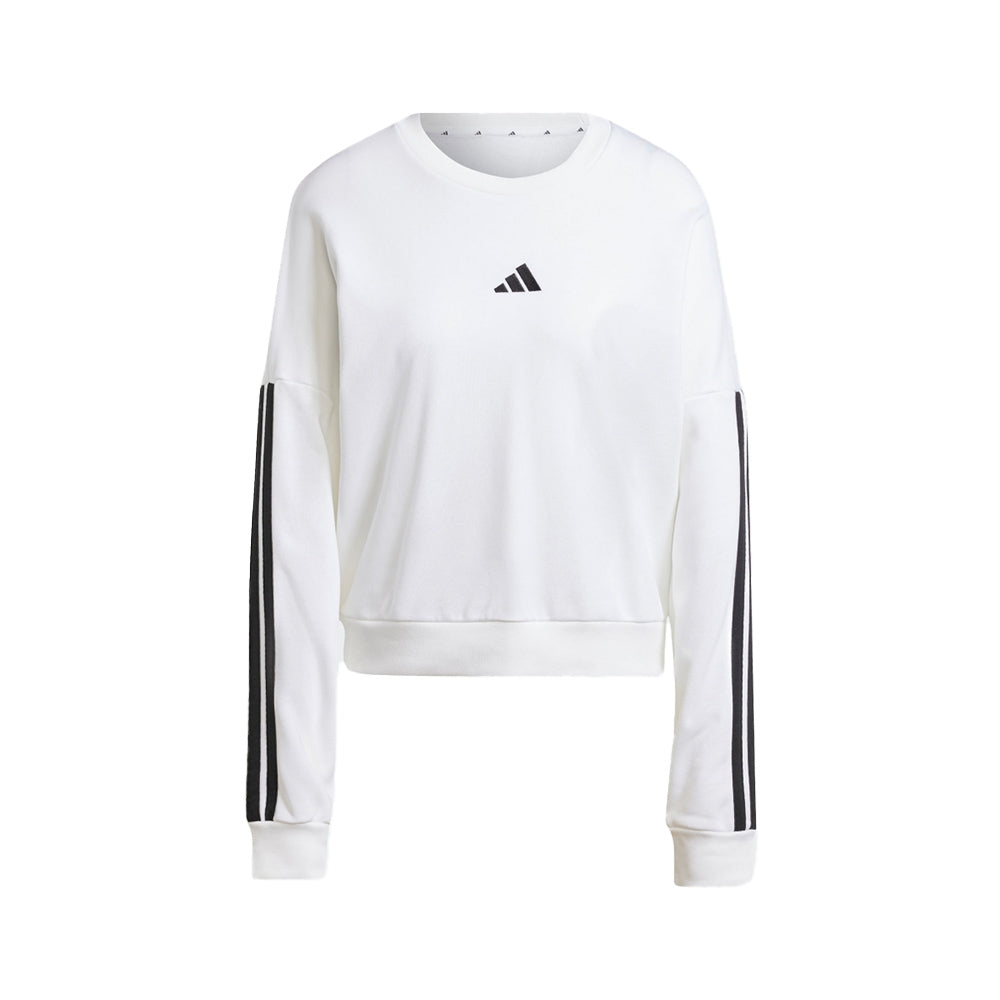 (WMNS) adidas Essentials 3-Stripes French Terry Sweatshirt Asia Sizing 'White' JD5285