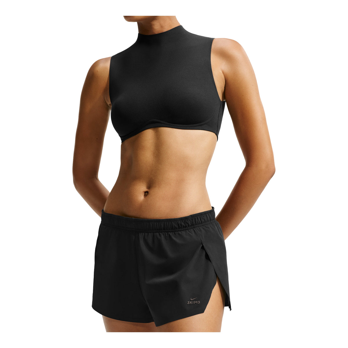 (WMNS) Nike SKIMS Stretch Nylon Runner Shorts 'Obsidian' IU2226-054
