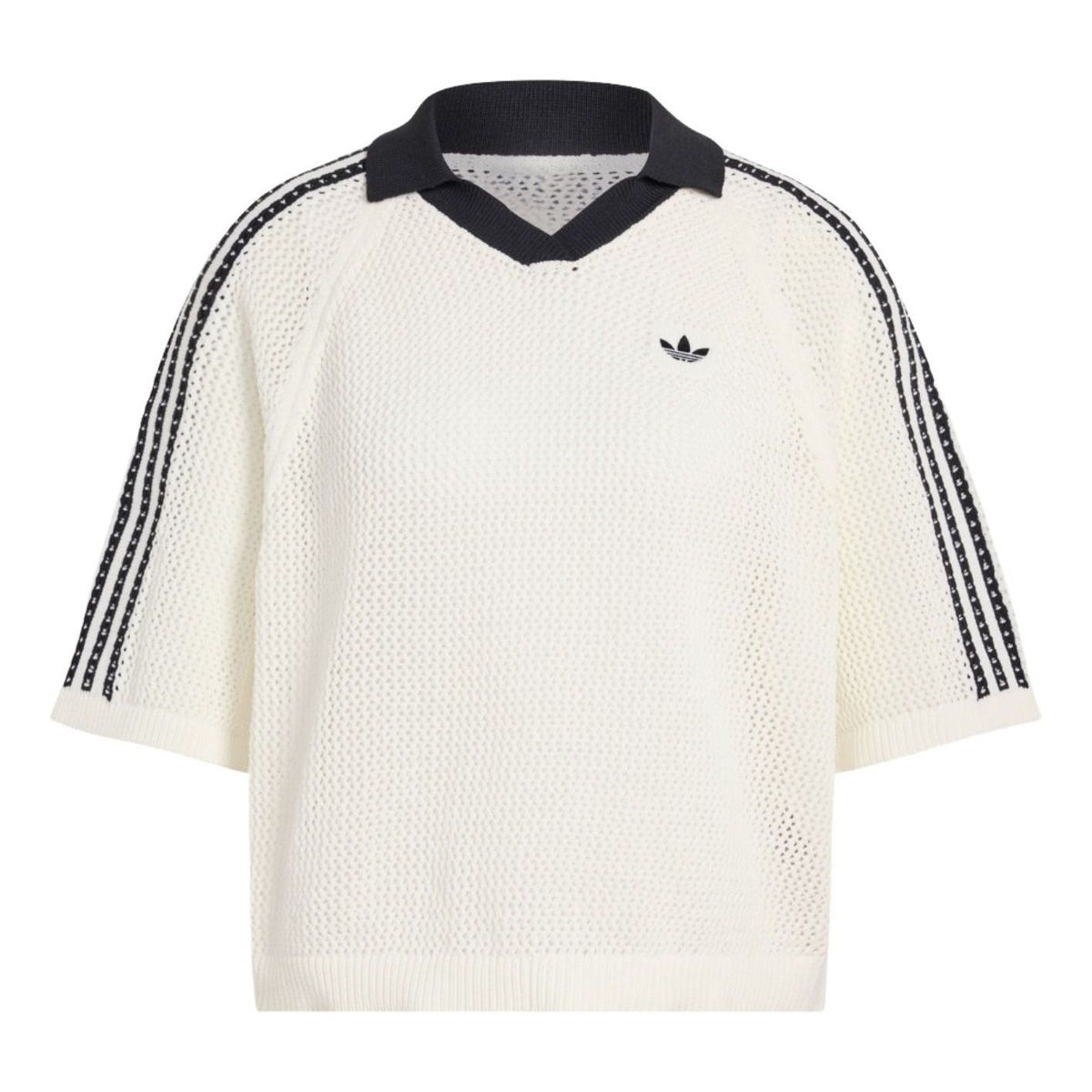 (WMNS) adidas Polo Shirt Asia Sizing 'White Black' KC6490