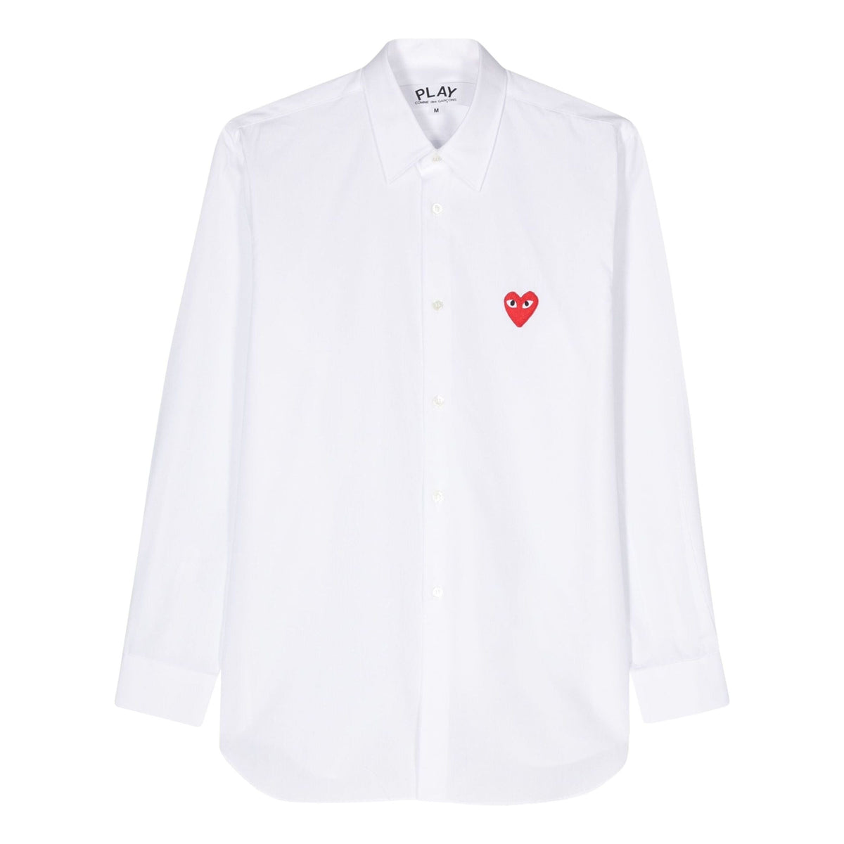 COMME des GARCONS PLAY SS25 Red Heart Shirt 'White' AX-B002-051-2