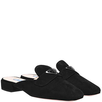 Womens Prada Black Tri Loafer