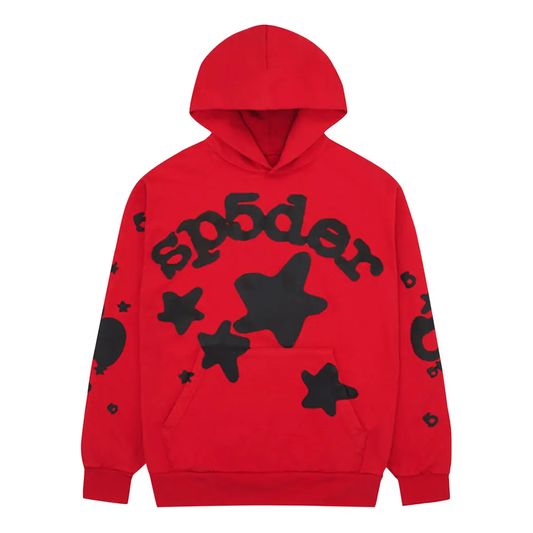 Sp5der Beluga Hoodie 'Red Black' SP5-BEL-HDRED