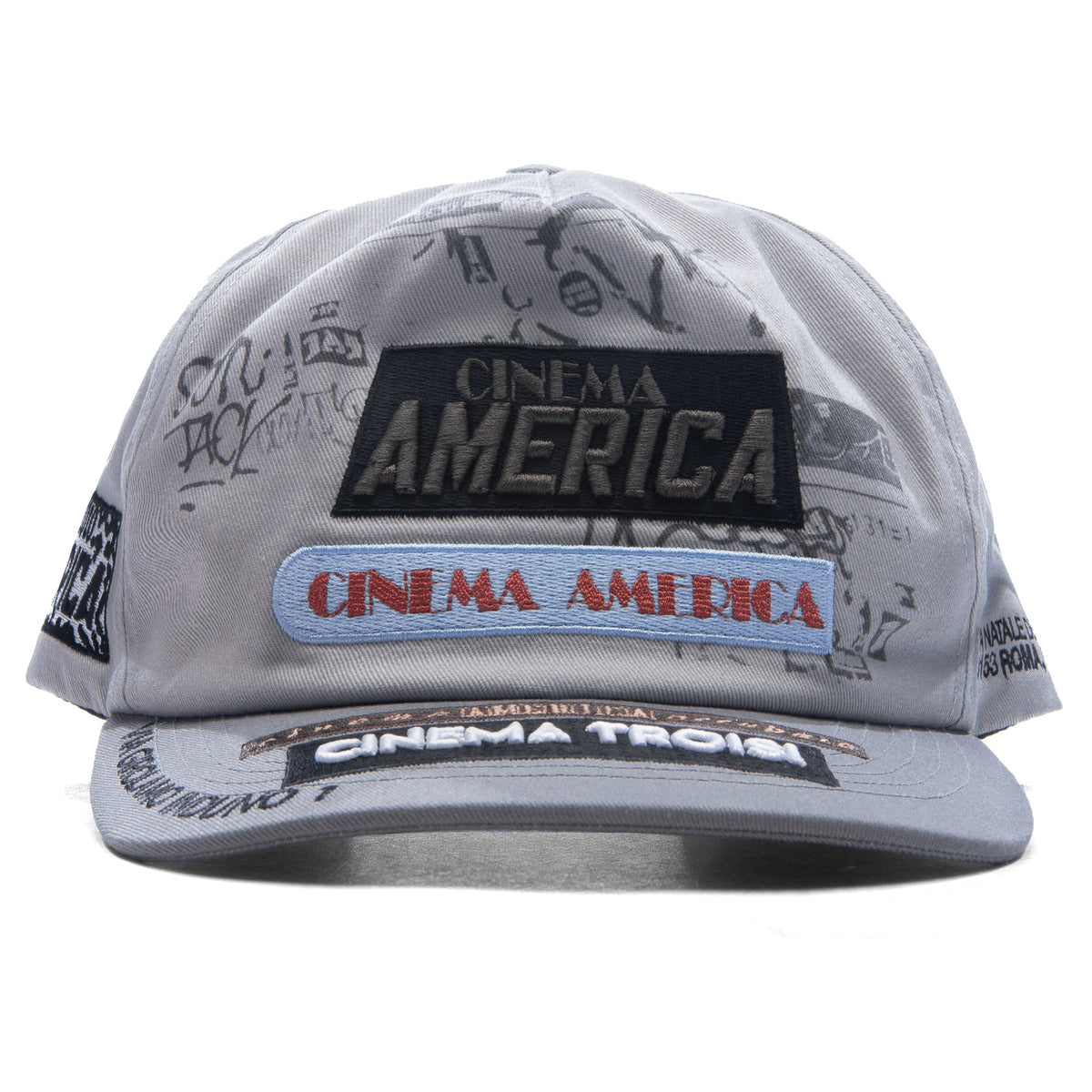 Cinema Troisi 5 Panel Hat - Light Gray