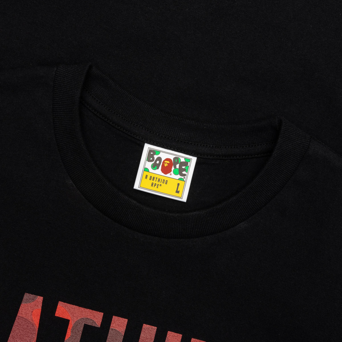 Color Camo Bathing Ape Tee - Black