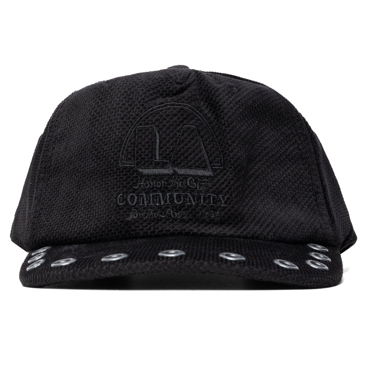 Eyelet Trucker Cap - Black