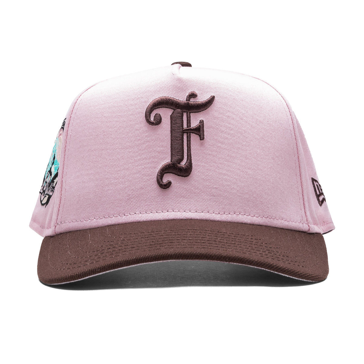 Feature x New Era 9FIFTY A-Frame Old English F La Jolla - Pink/Walnut