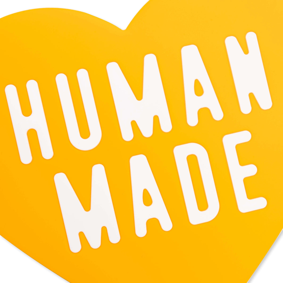 Heart Rubber Coaster - Yellow