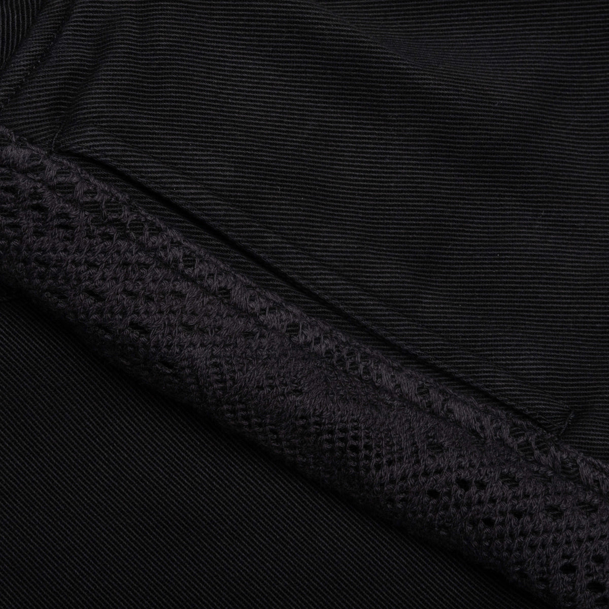 Knitted Panel Shorts - Black