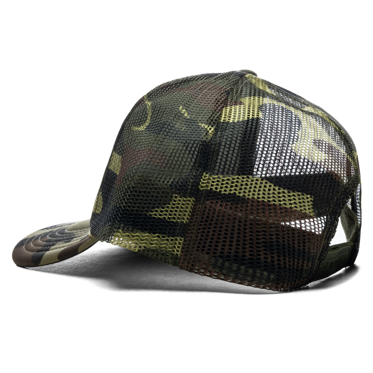 Lost Highway Foam Trucker Hat - Dark Green Camo
