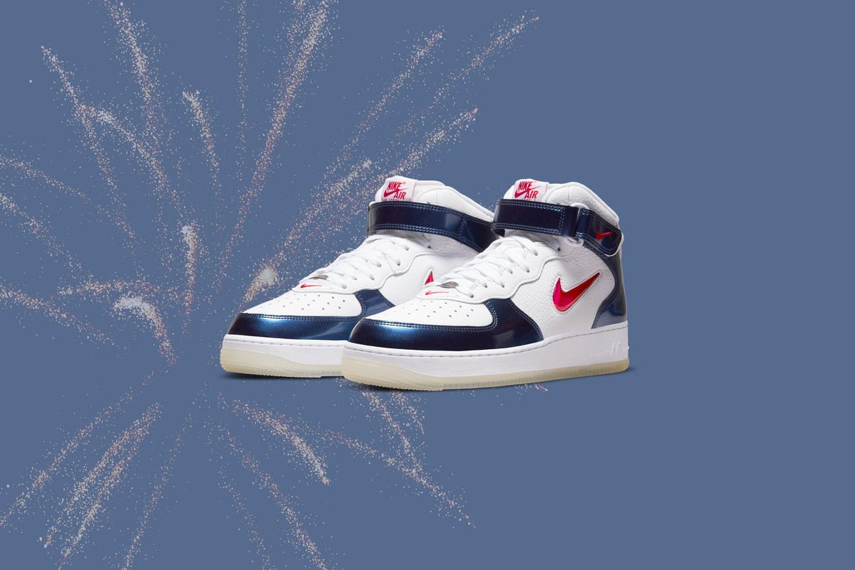 Air Force 1 Mid QS "Independence Day" - White/University Red/Midnight Navy