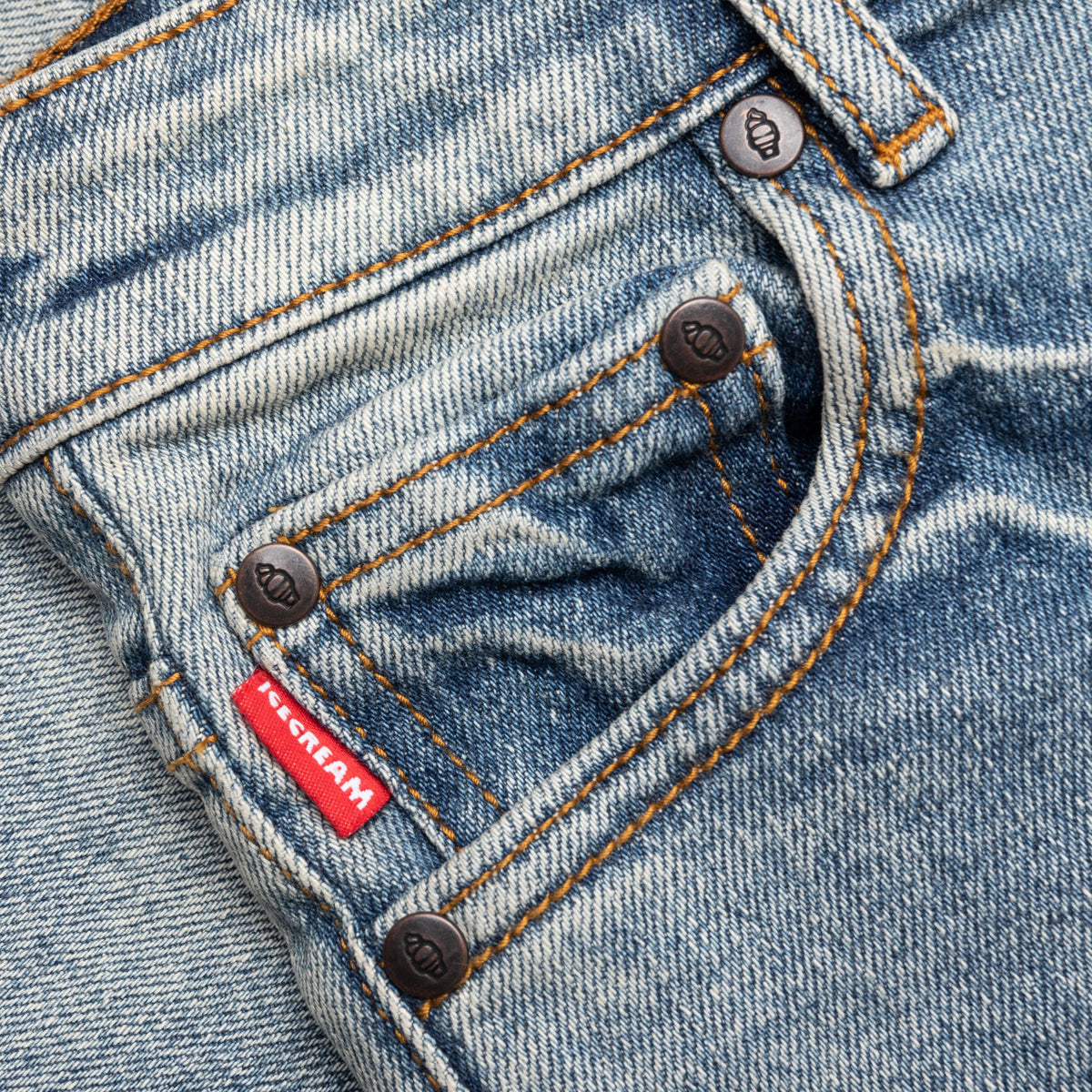 Kids Pow Jean Shorts - Blue Chocolate