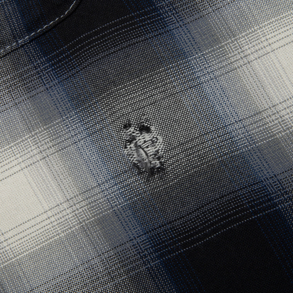 Saint Michael x Last Man Mx6 Checkered L/S Buttonup Shirt - Navy
