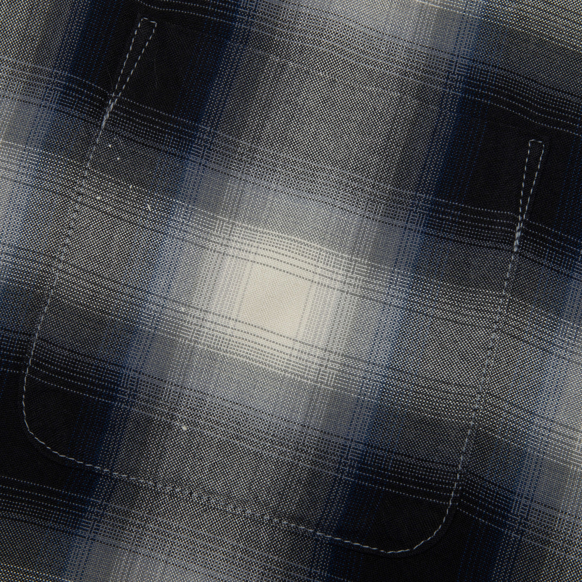 Saint Michael x Last Man Mx6 Checkered L/S Buttonup Shirt - Navy