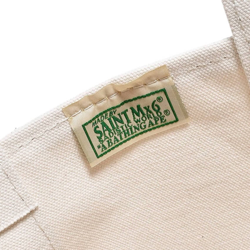 Saint Michael x A Bathing Ape Medium Tote Bag - White/Camo