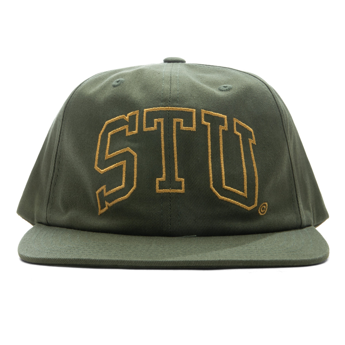 Mid Depth Stu Arch Strapback - Olive