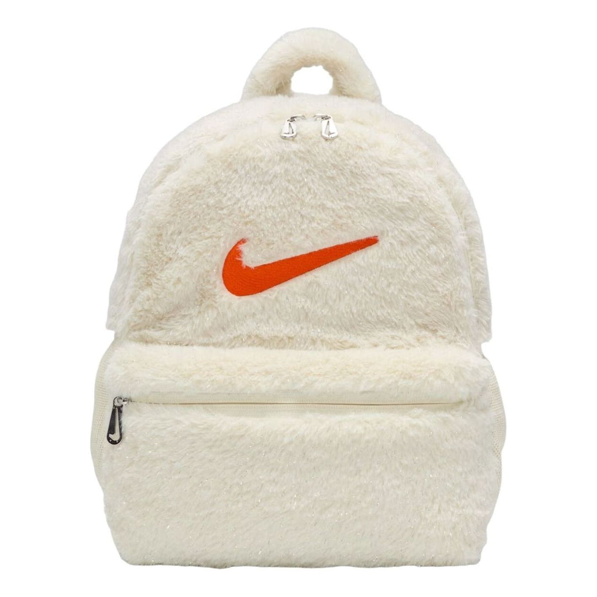 (GS) Nike Faux Fur 11L Backpack 'Coconut Milk Safety Orange' FZ1330-113