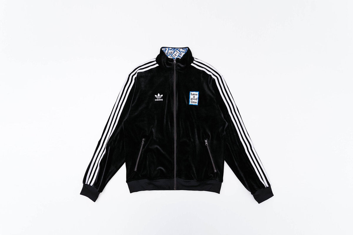 adidas Originals x Have A Good Time Velour Track Top - Black