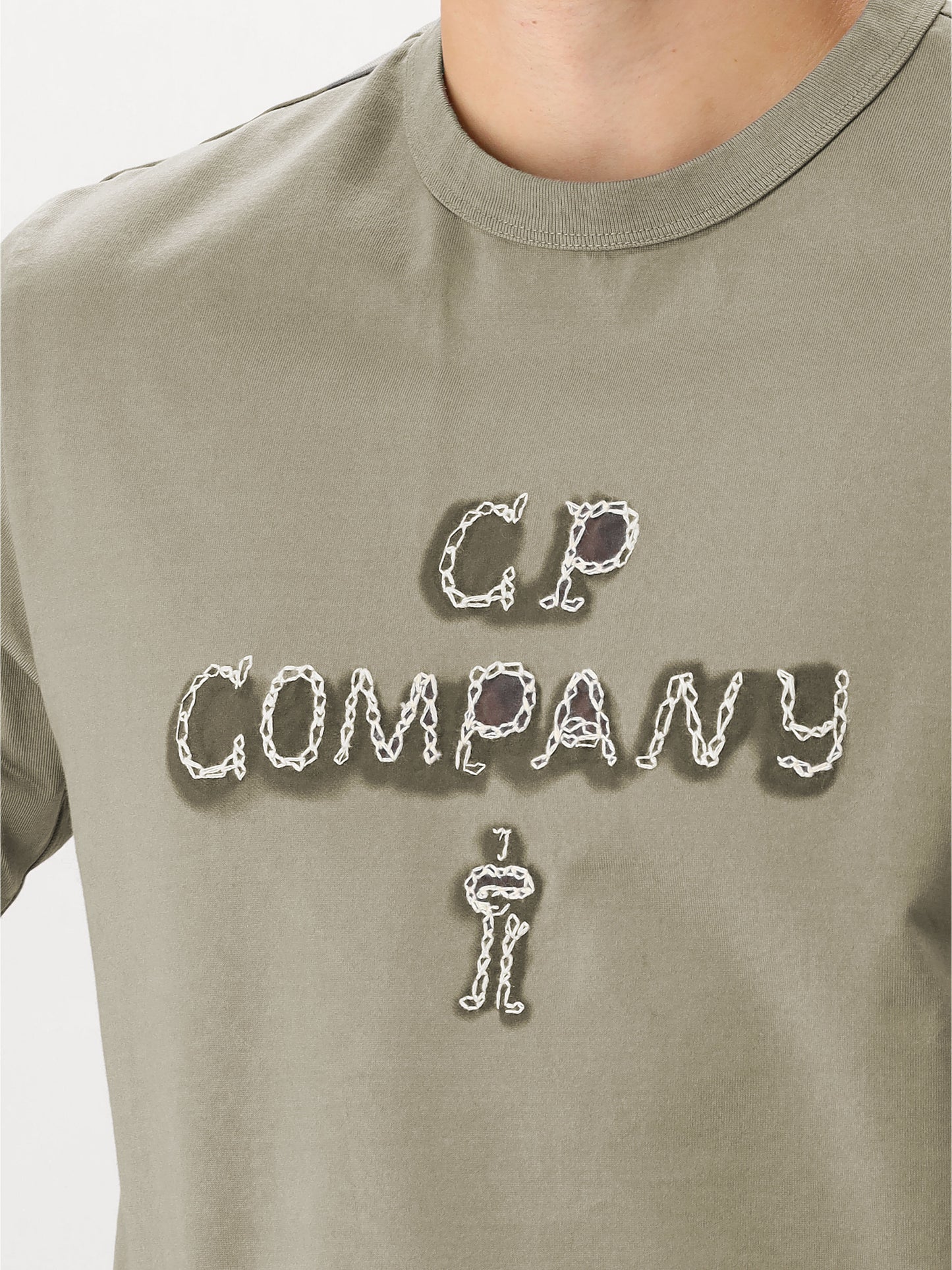 C.P. Company T-shirt Groen Mercerized Jersey 30/2 Twisted