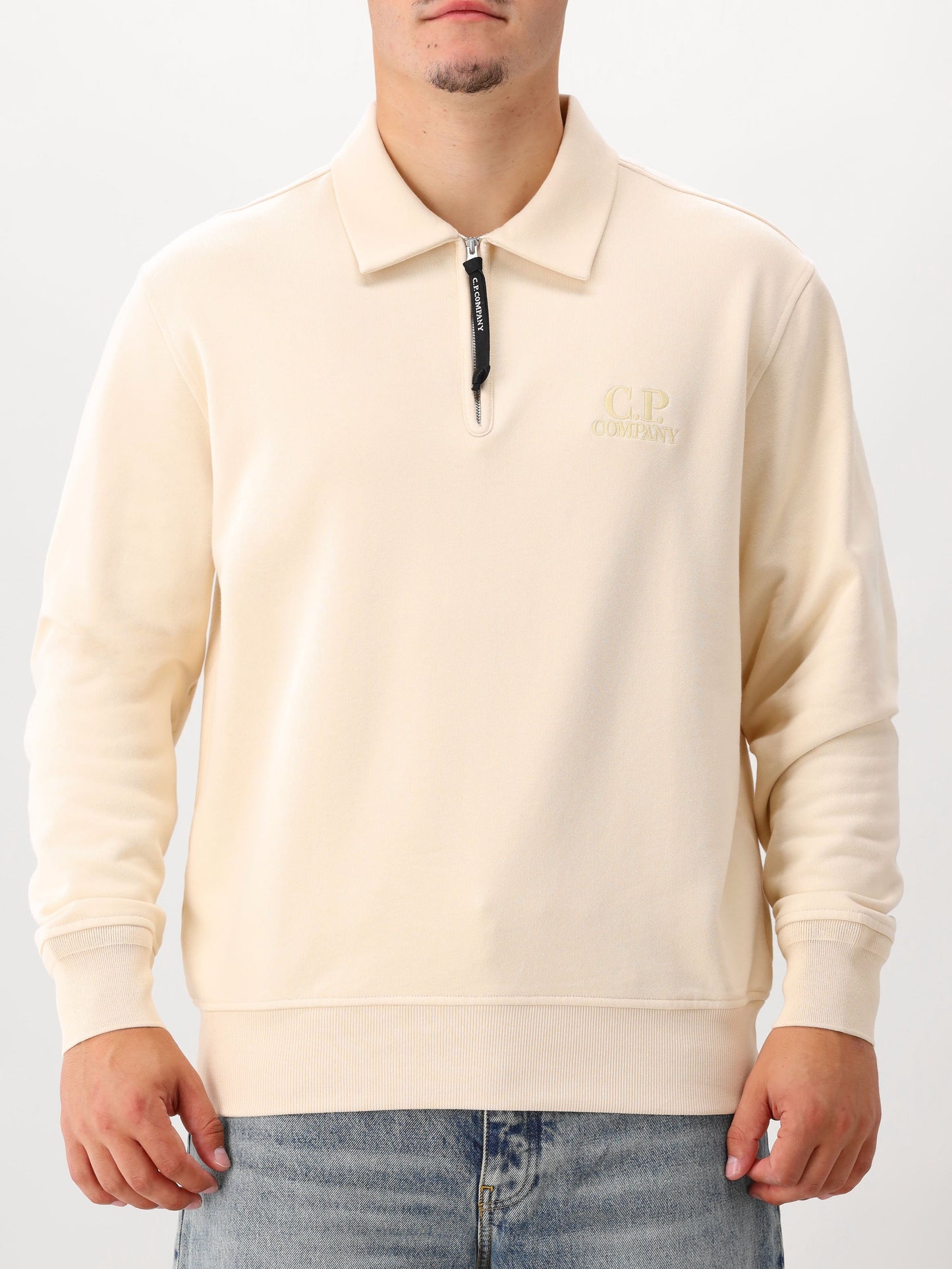 C.P. Company Sweater Beige Half Zip