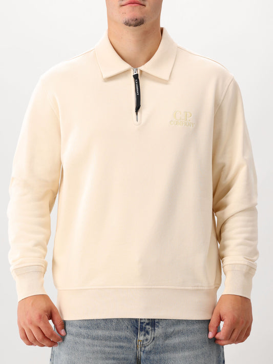 C.P. Company Sweater Beige Half Zip