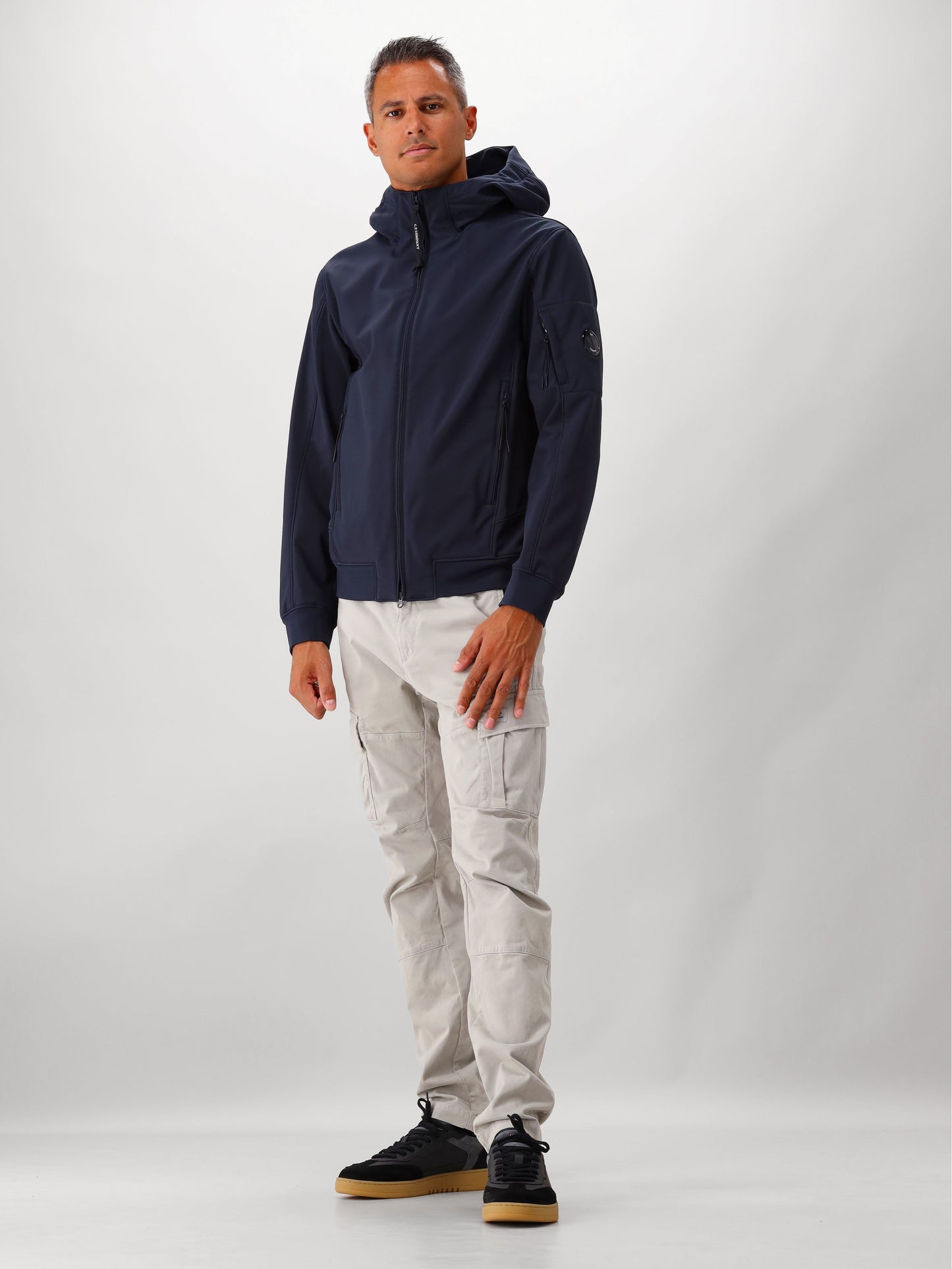 C.P. Company Jas Blauw Short Jacket Shell-R Softshell