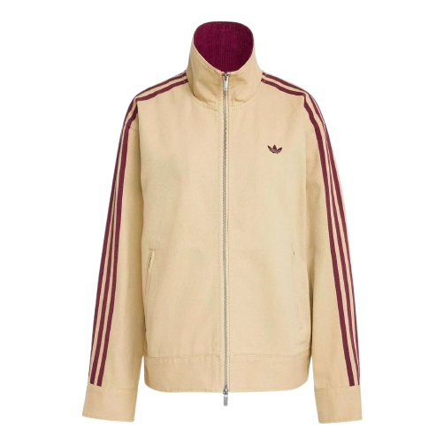 (WMNS) adidas Twill Full Zip Jacket 'Beige' KF2312