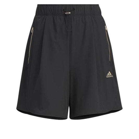 (WMNS) adidas Modern Tech Shorts Asia Sizing 'Black Yellow' JI9801