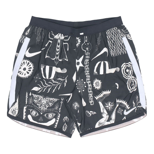 Nike Graffiti Printing Running Shorts Black CJ5817-010