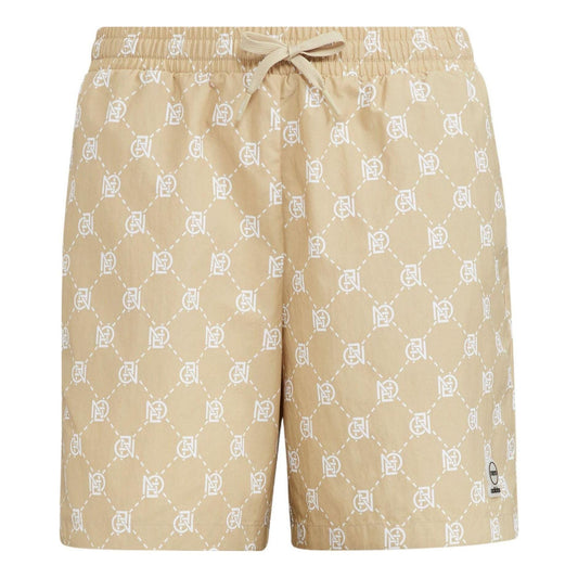 (WMNS) adidas Neo Pattern Printing Lacing Casual Sports Shorts 'Brown' IB5844