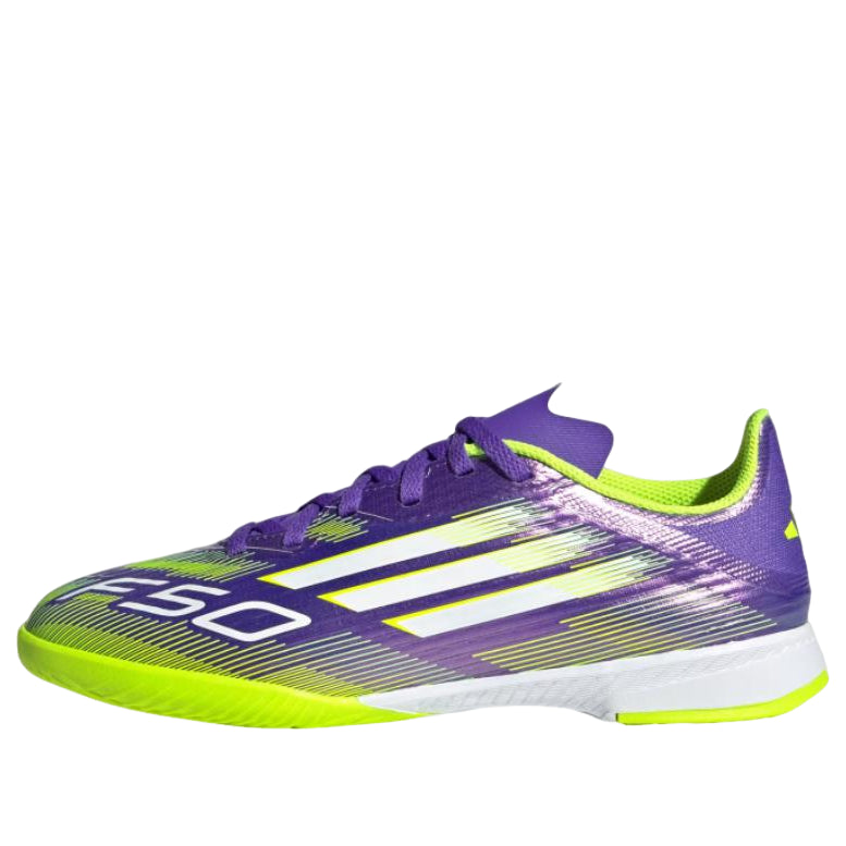 (GS) adidas F50 League Indoor 'Purple Rush Cloud White Lucid Lemon' JH7750