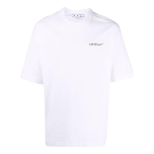 Off-White SS22 Printing Round Neck Pullover Short Sleeve Ordinary Version White OMAA119S22JER0040110