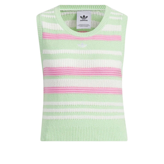 (WMNS) adidas Knitted Striped Vest Top Asia Sizing 'Green' JI7052