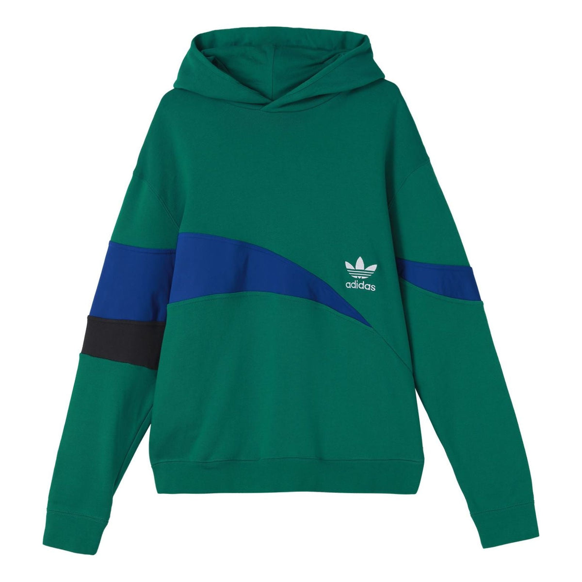 Men's adidas originals Ts Sweat Hoody Logo Printing Splicing Colorblock Sports Green HF5943