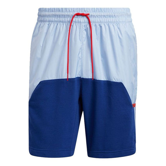 adidas Trae Short Colorblock Basketball Sports Shorts Blue H56327