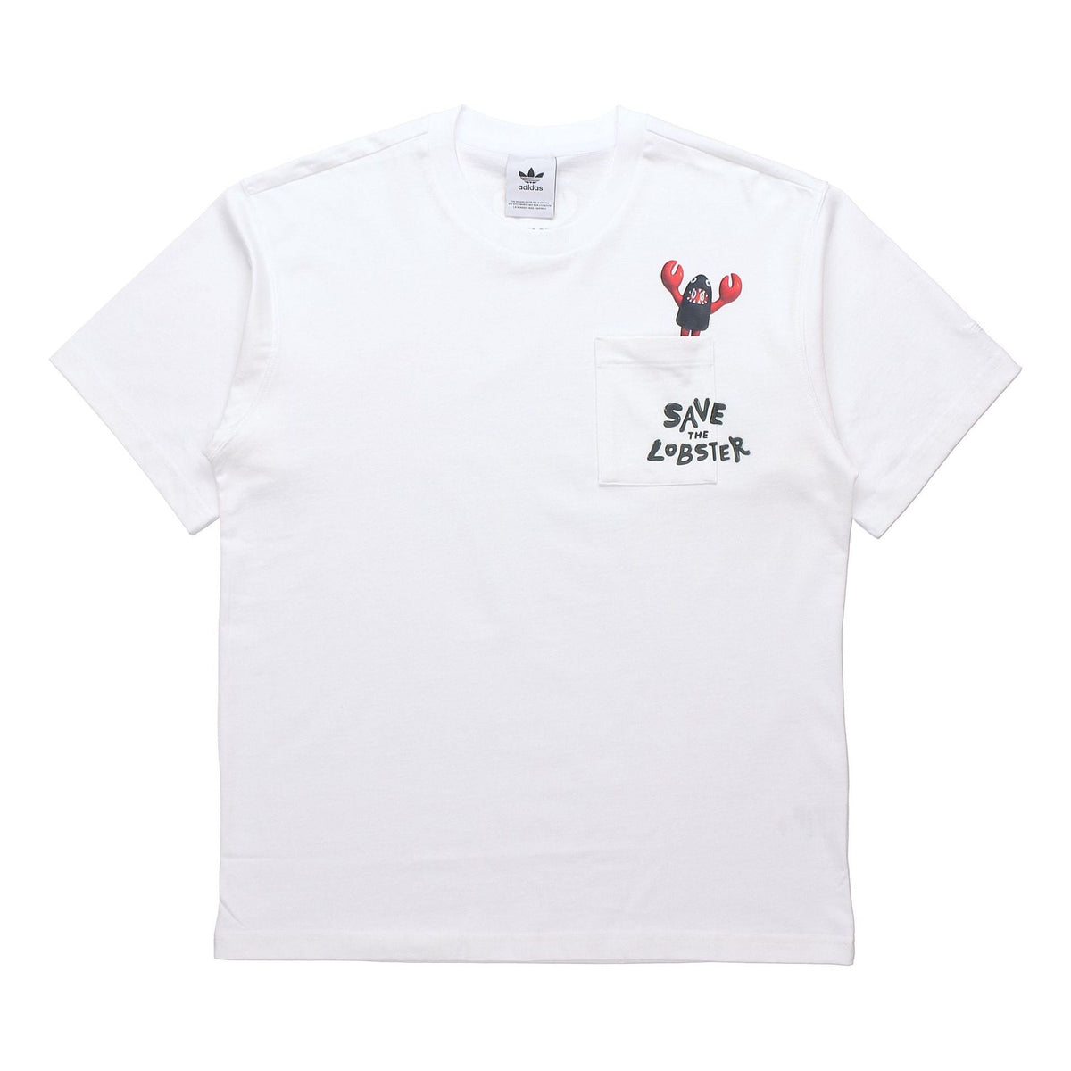 adidas originals Artist Tee Ss Dragon Pattern Pocket Short Sleeve White HA4688