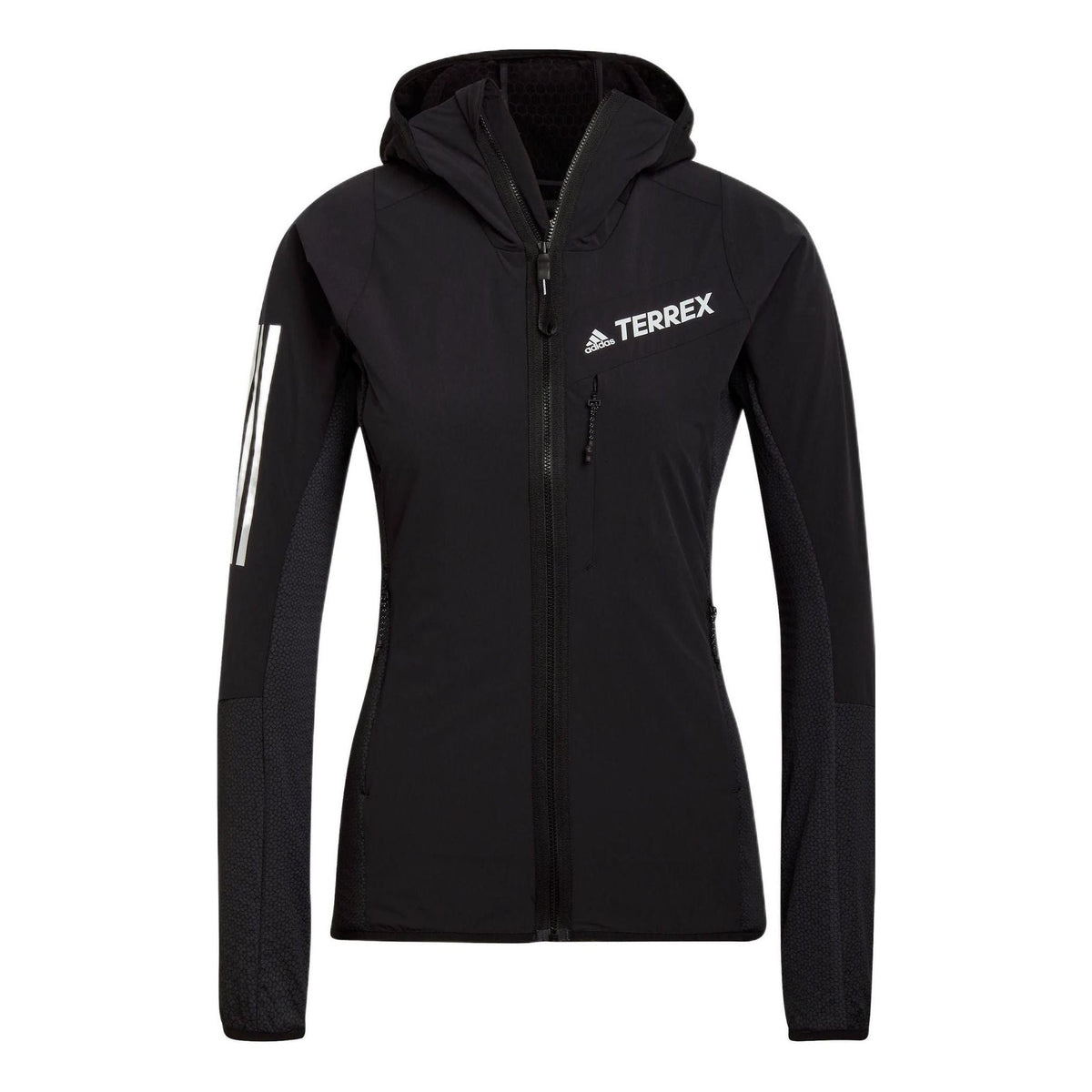 (WMNS) adidas Techrock Flooce Wind Hooded Jacket Asia Sizing 'Black White' HF0727