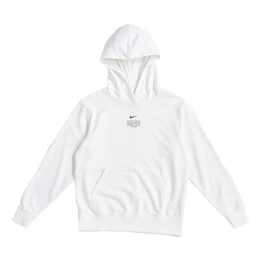 (WMNS) Nike Sportswear Swoosh Pullover Long Sleeves Hoodie White DJ6948-100