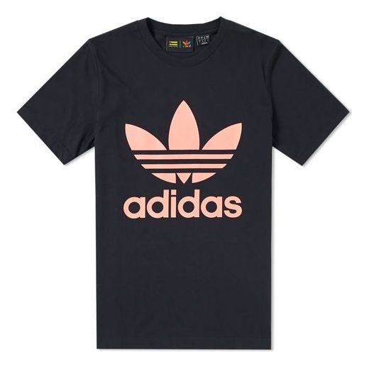 adidas originals Logo Casual Sports Round Neck Short Sleeve Black CY7874