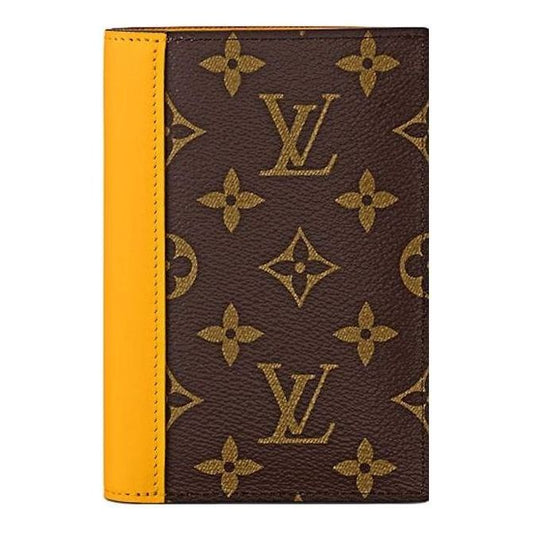 LOUIS VUITTON Passport Cover Monogram Macassar Canvas 'Yellow' M82864